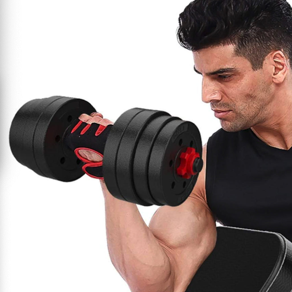 Adjustable Dumbbells & Barbell Set – 20kg, 25kg, 30kg Options – Home Gym Strength Training with or without Bench