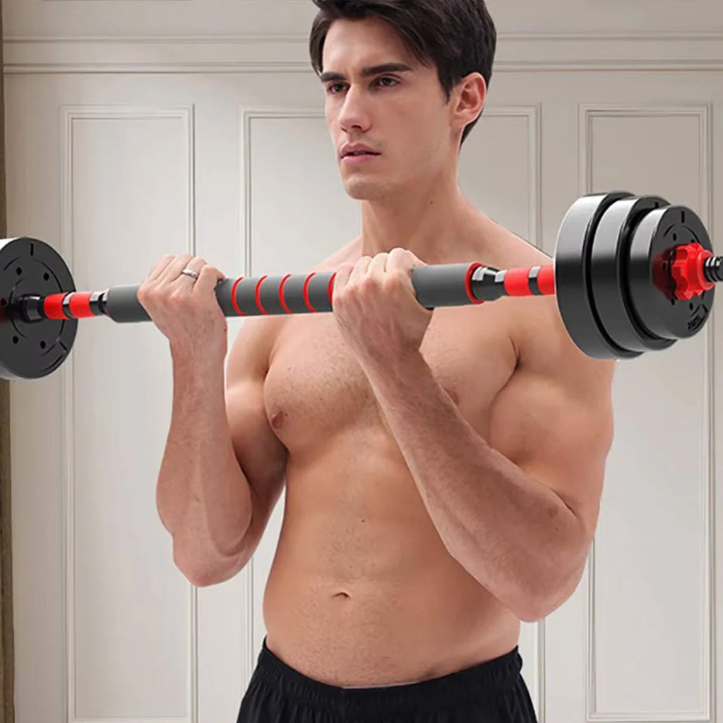 Adjustable Dumbbells & Barbell Set – 20kg, 25kg, 30kg Options – Home Gym Strength Training with or without Bench