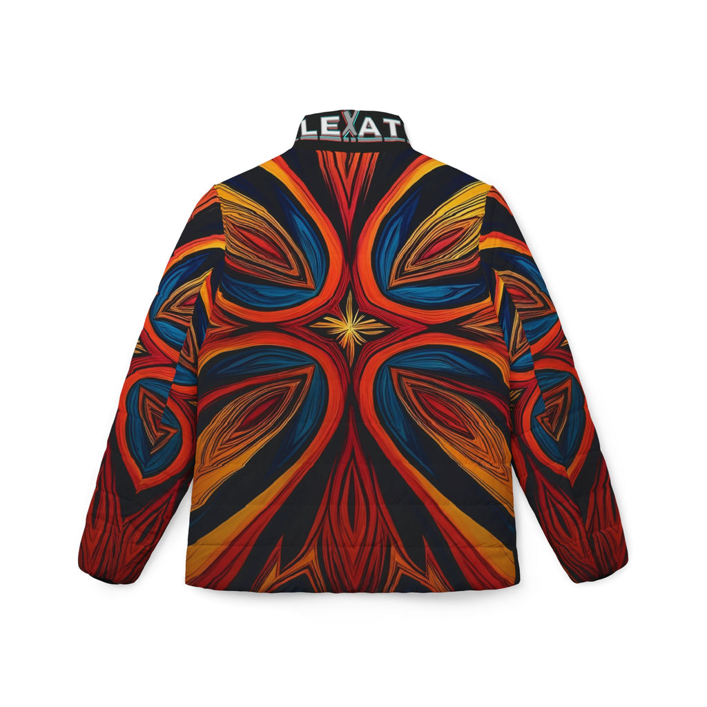 Flexate Fire X Woman's Puffer Jacket - AOP Design