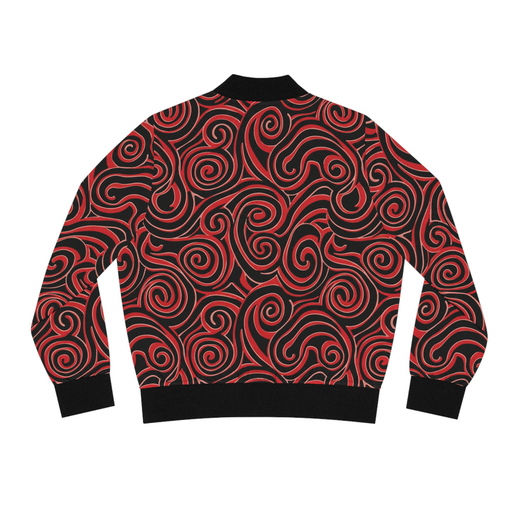 Retro Red & Balck Bomber Jacket - All-Over Print