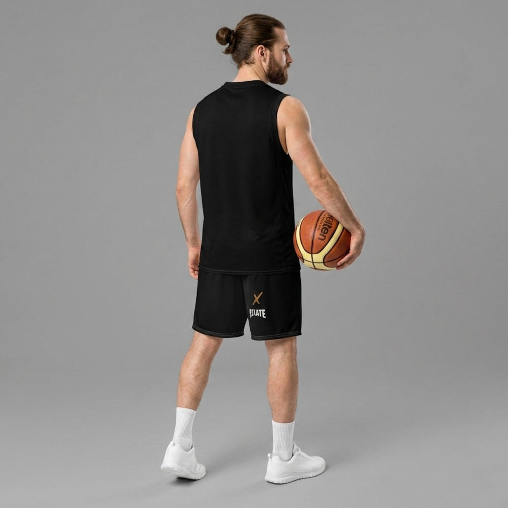 Flexate Stretch Shorts - Sports Black - Gold X