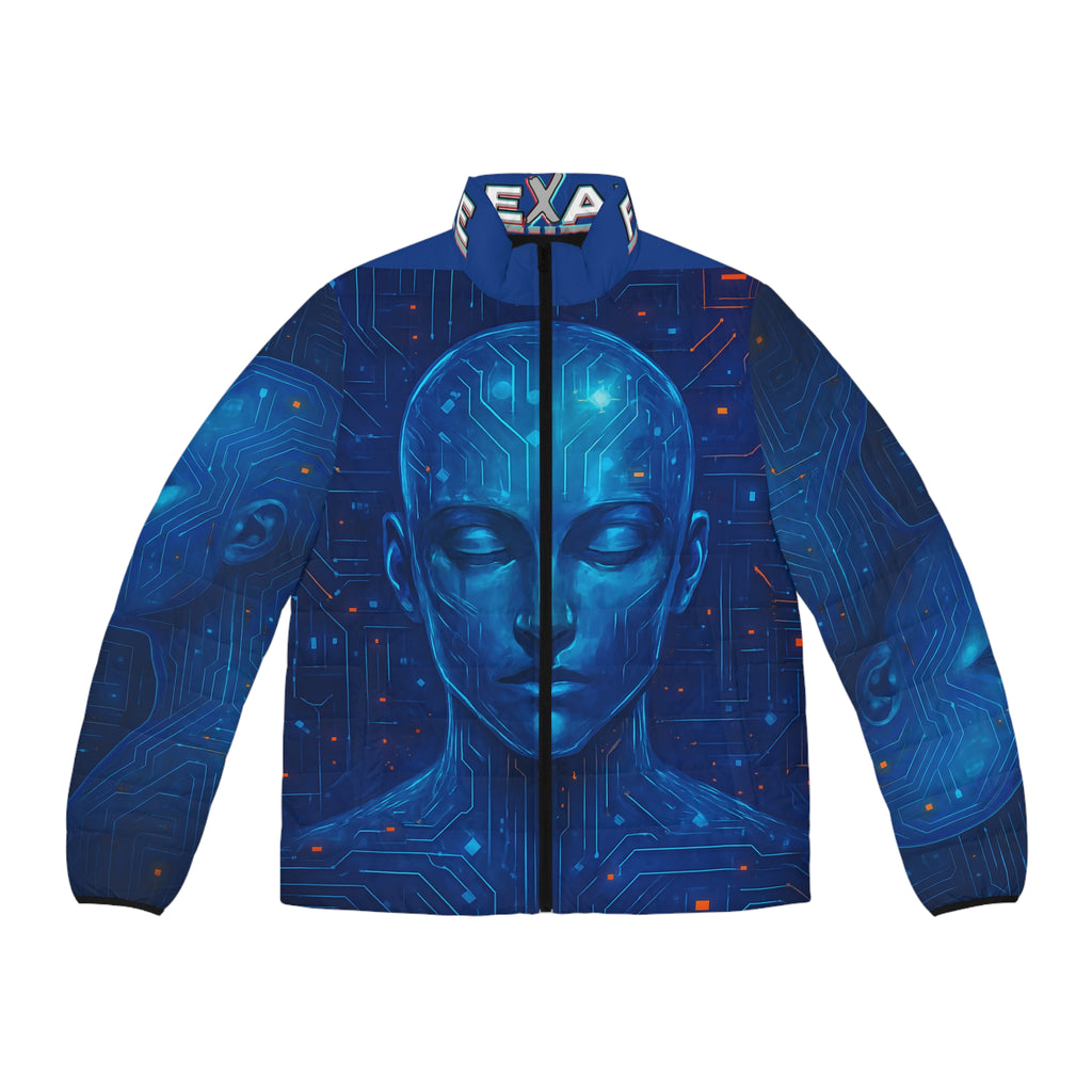 Flexate System One Men's Puffer Jacket - AOP Design