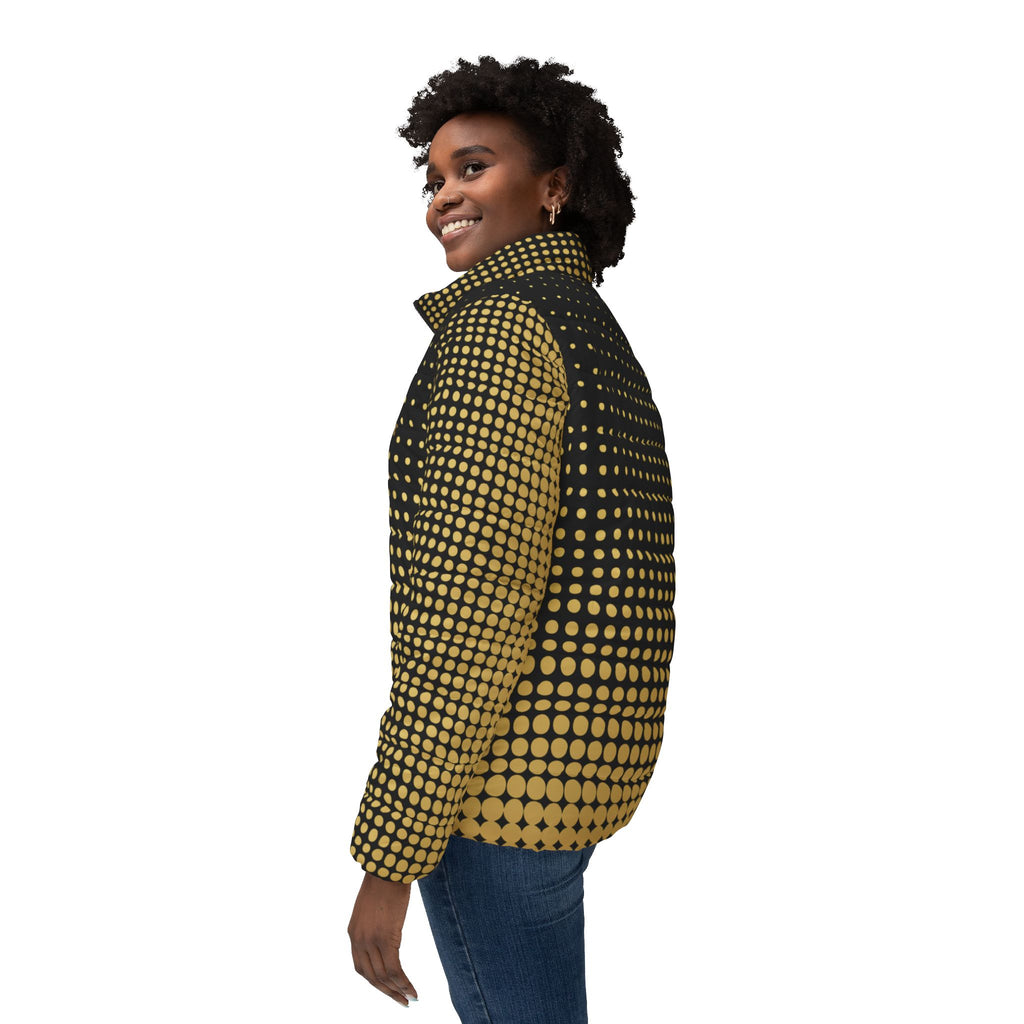 Flexate Golden X Women’s Puffer Jacket - AOP Design