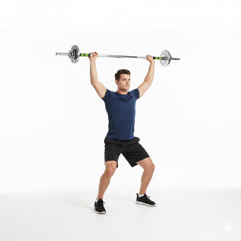 20kg Adjustable Steel Dumbbells Set with Walnut Handle – Compact, Durable Home Gym Free Weights