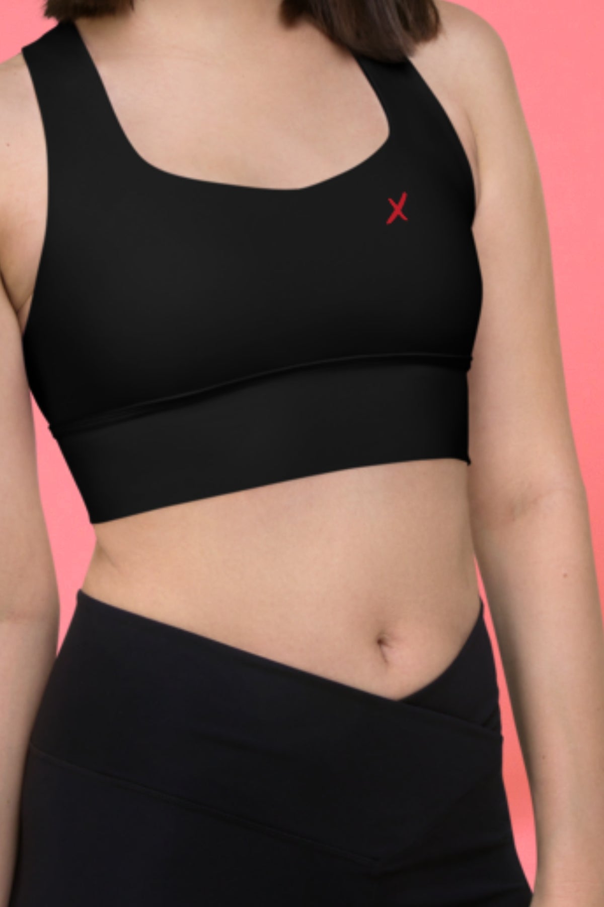 Flexate Classic sports-BH – Svart – Rødt X