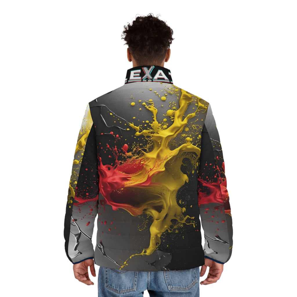 Flexate Artist One Men's Puffer Jacket - AOP Design