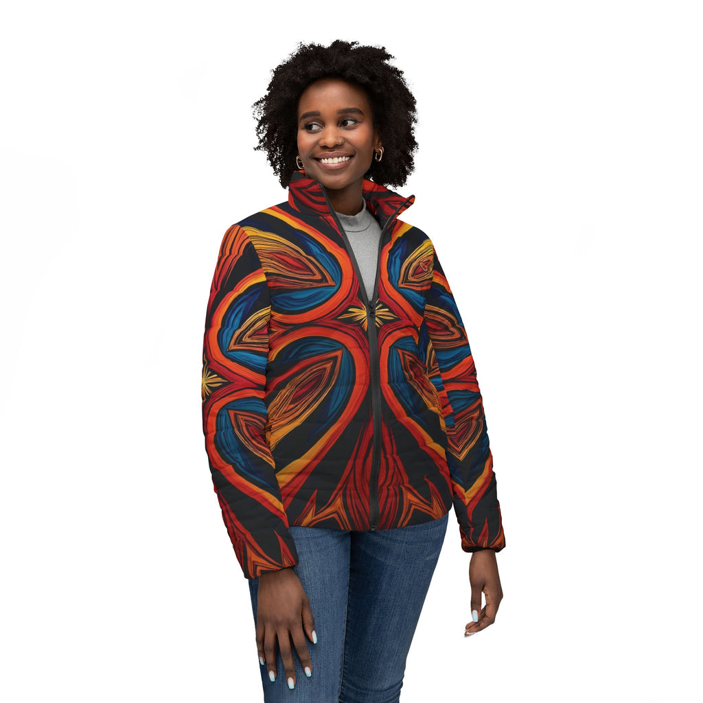 Flexate Fire Z Women’s Puffer Jacket - AOP Design