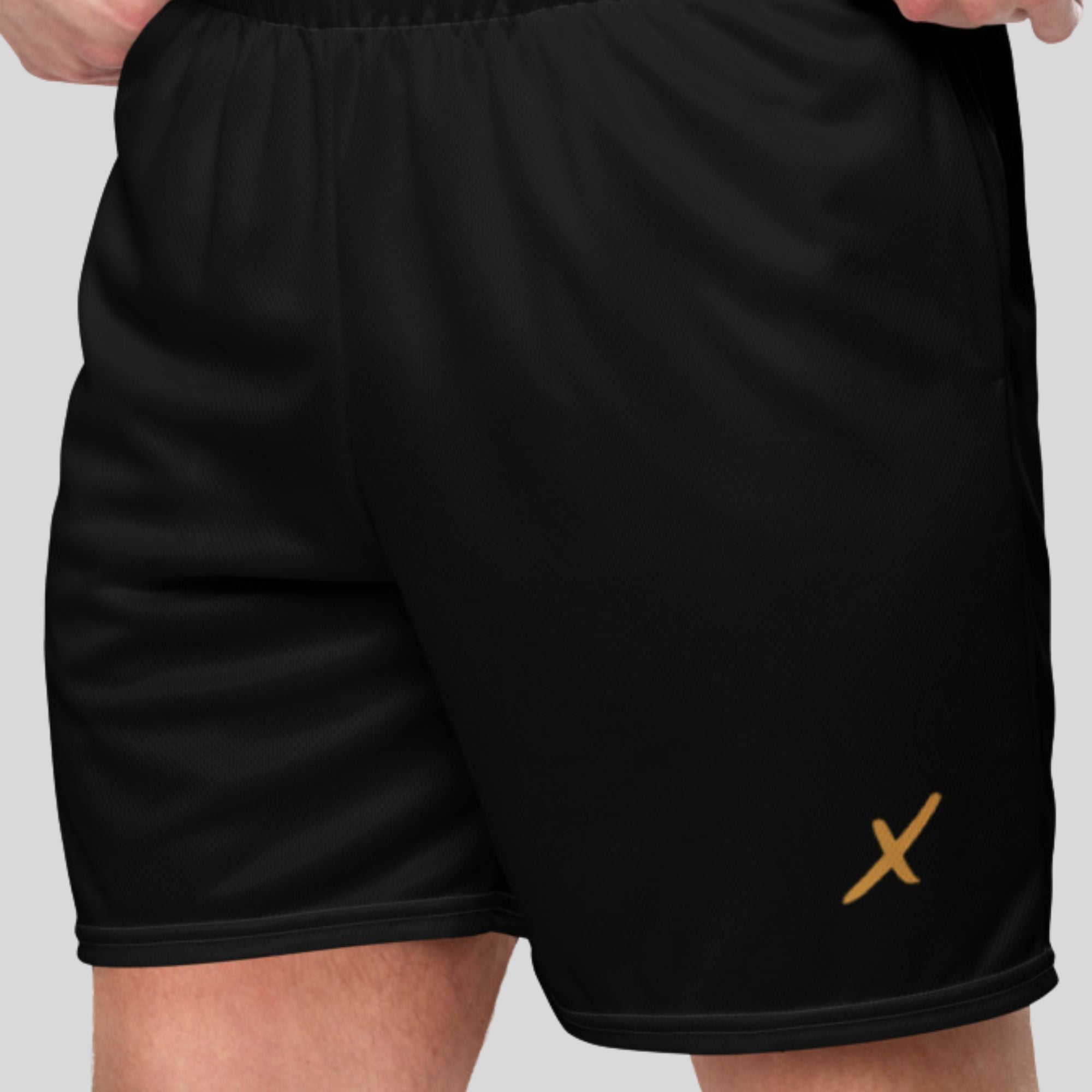 Flexate Stretch Shorts - Sports Black - Gold X