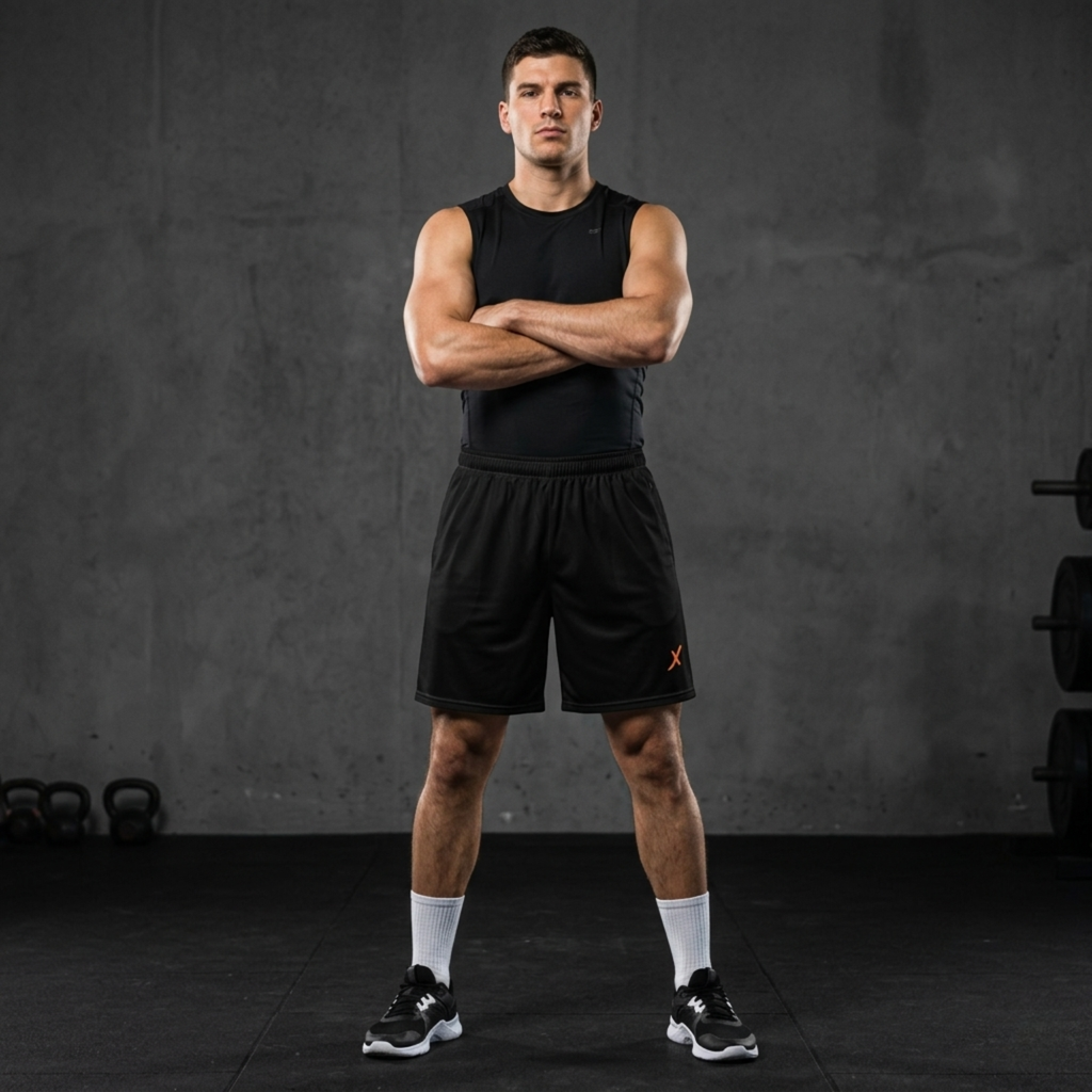 Flexate Stretch Shorts - Sports Black - Orange X