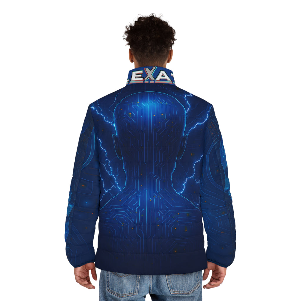 Flexate System One Men's Puffer Jacket - AOP Design