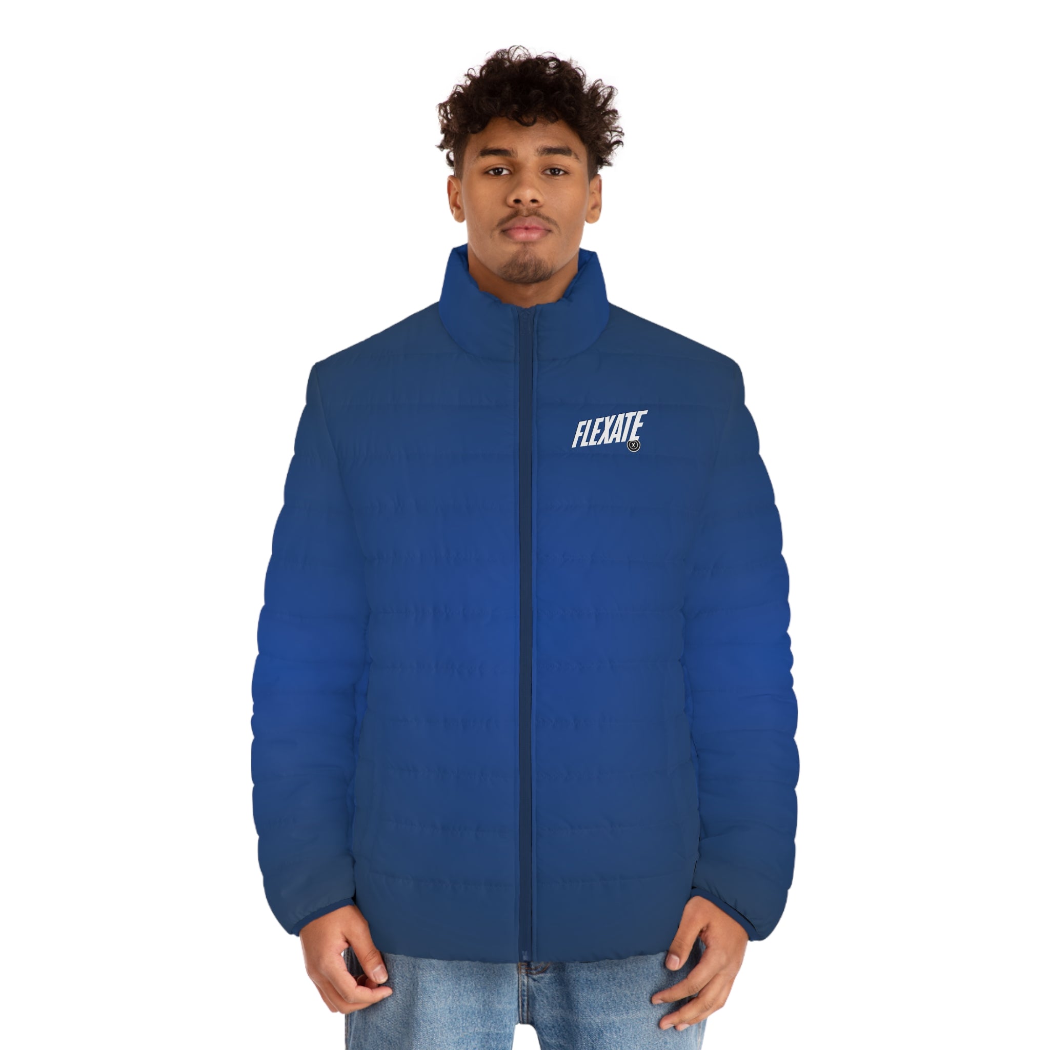 Flexate Slick Men's Puffer Jacket - two tone blue