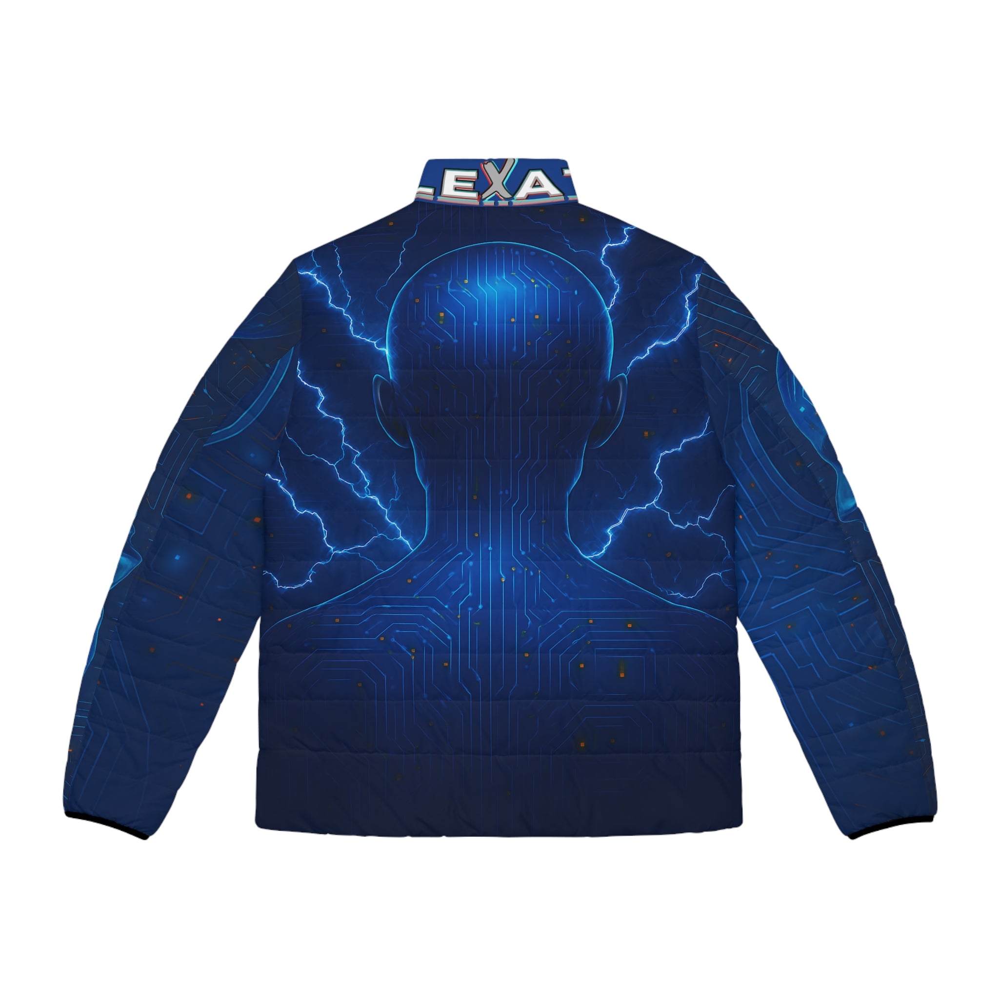 Flexate System One Men's Puffer Jacket - AOP Design