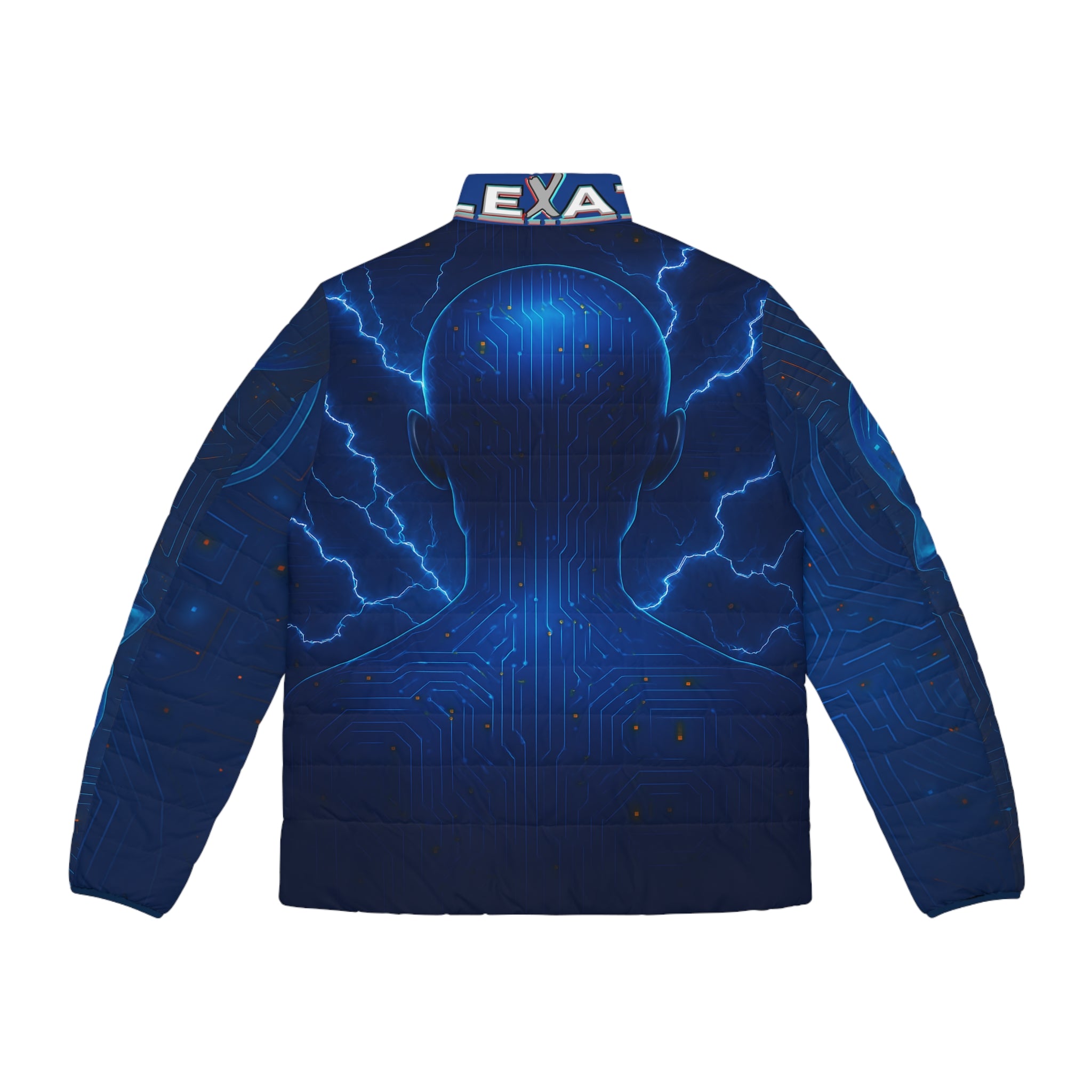 Flexate System One Men's Puffer Jacket - AOP Design