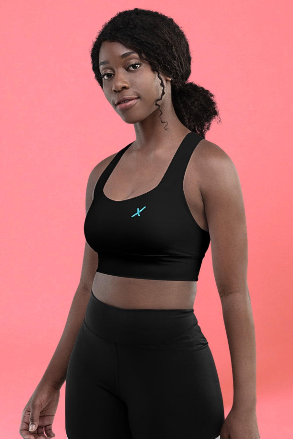 Flexate Classic Sports-BH – Svart – Blå X