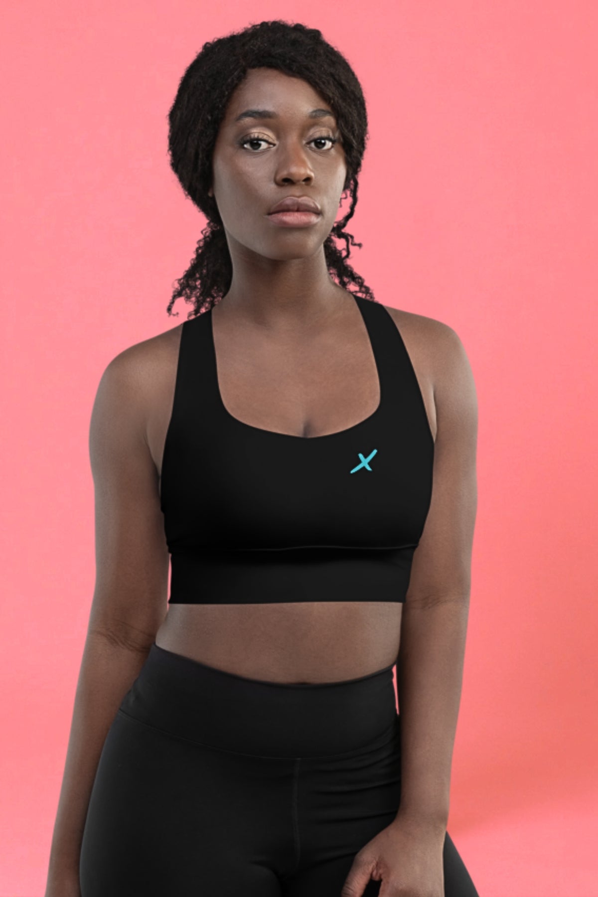 Flexate Classic Sports-BH – Svart – Blå X