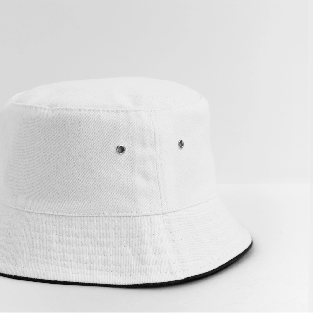 Bucket Hat - white/navy