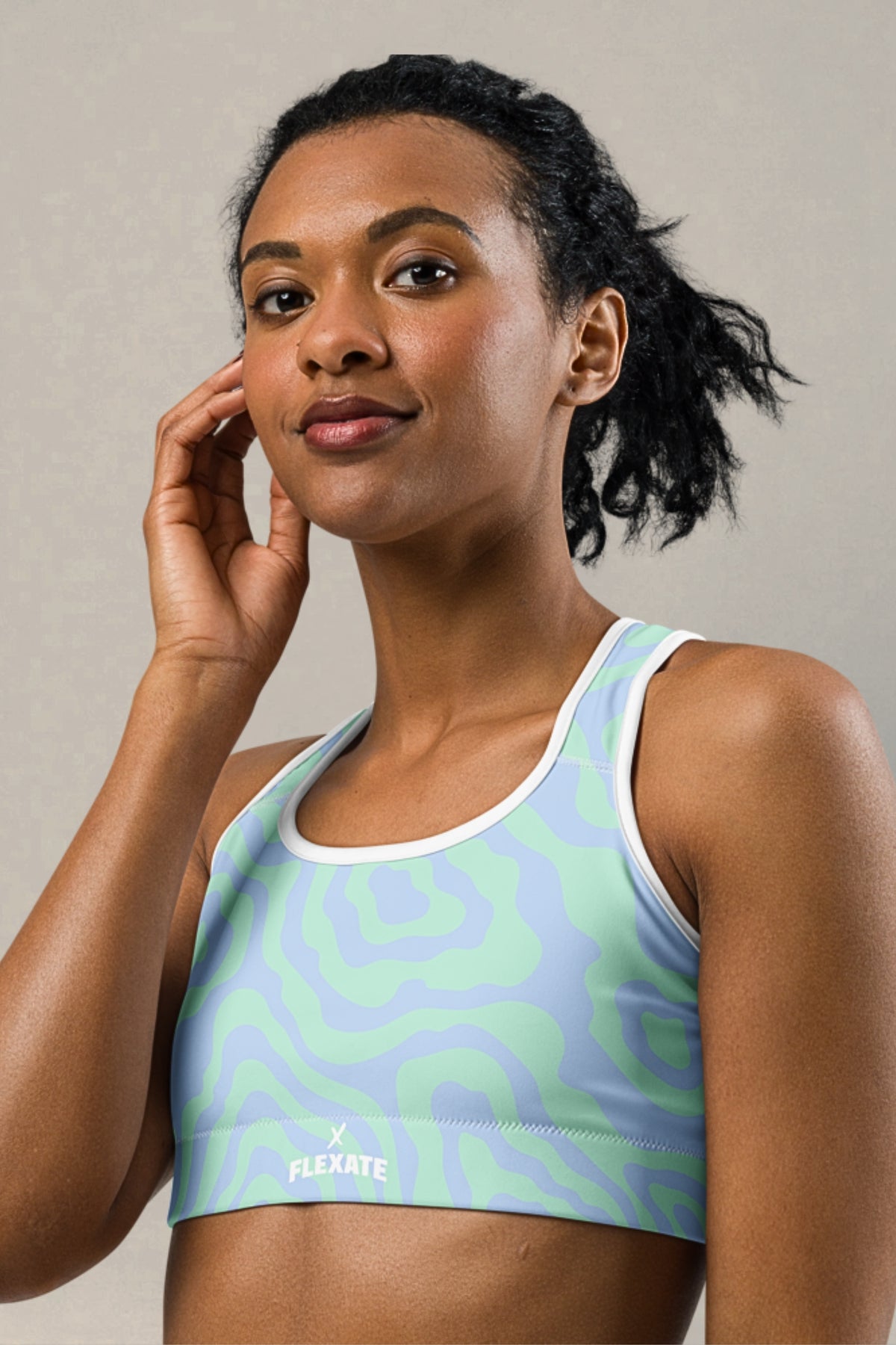 Flexate Blue Clouds Activate Sports Bra