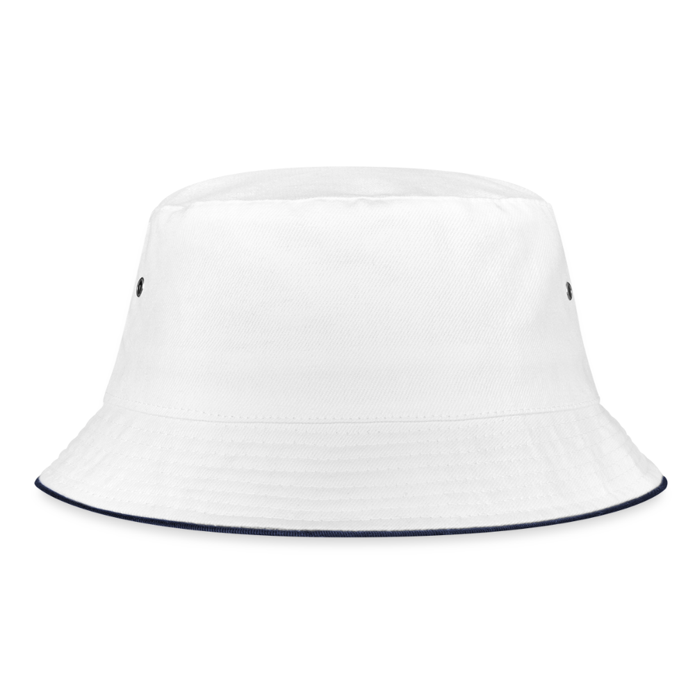 Bucket Hat - white/navy