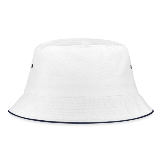 Bucket Hat - white/navy