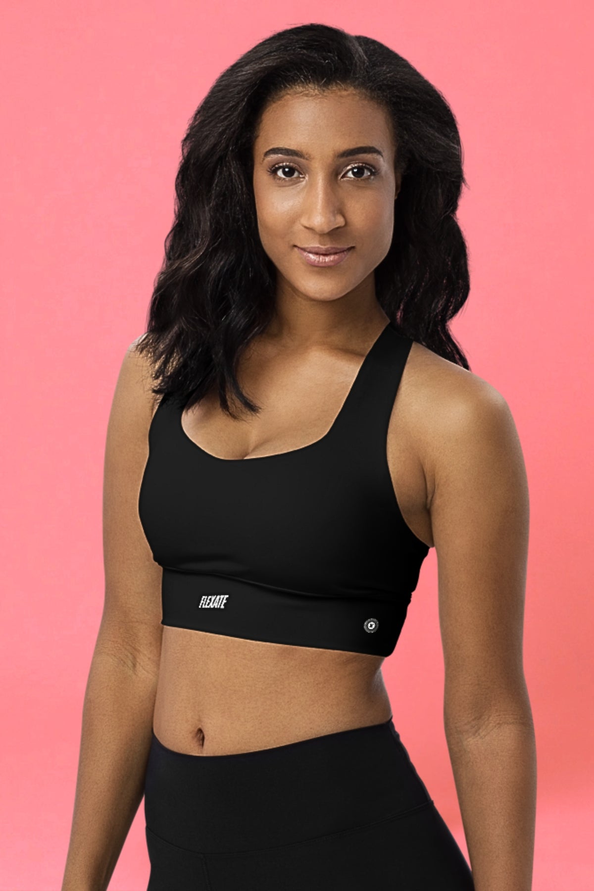Flexate Classic Sports-BH - Svart - Flexate Hvit