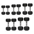 Hex Dumbbells 5 Tier Rack with or without Weights & Bench – Vertical Dumbbell Storage Stand for Home Gym