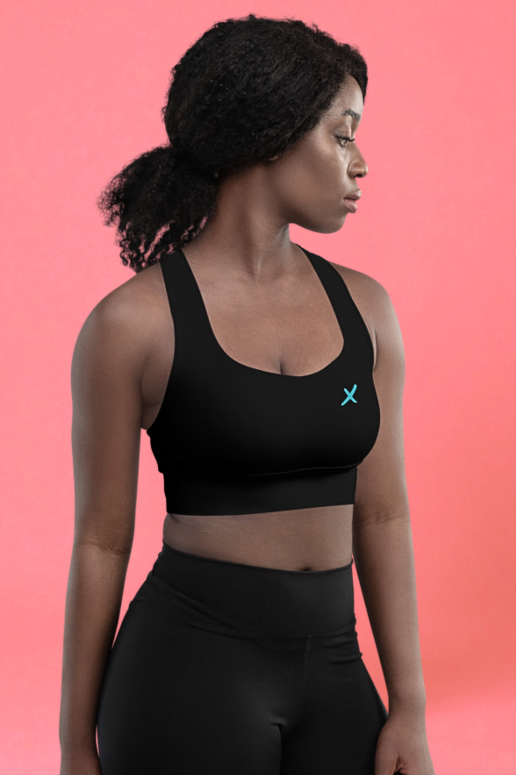 Flexate Classic Sports-BH – Svart – Blå X