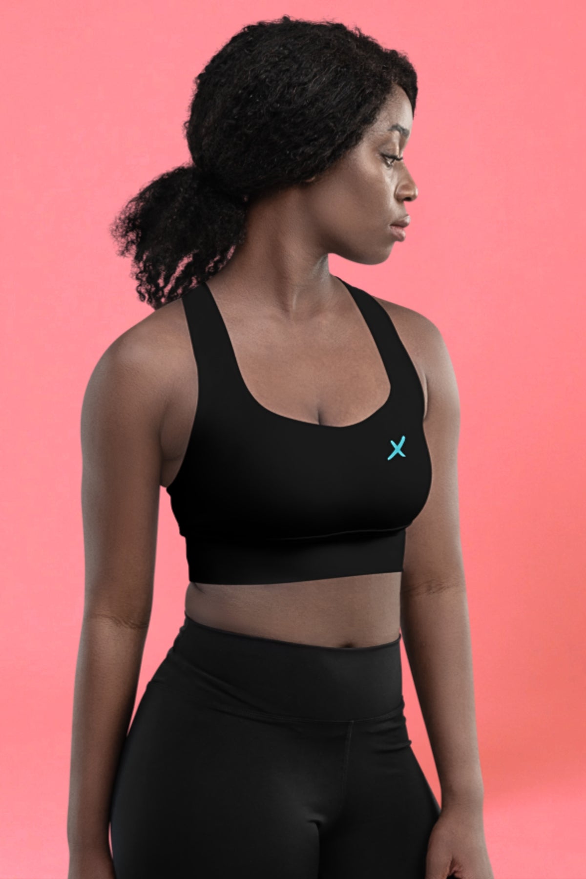 Flexate Classic Sports-BH – Svart – Blå X