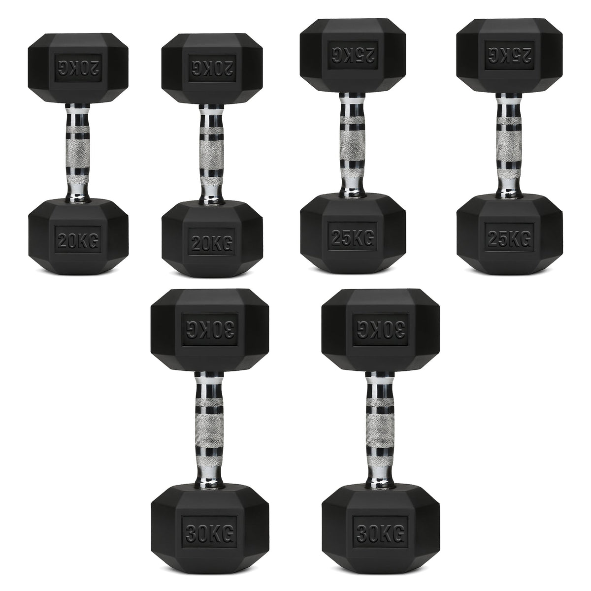 Hex Dumbbell Set with 3-Tier Tree Rack & Optional Bench – Rubber Coated Anti-Roll Weights for Home Gym