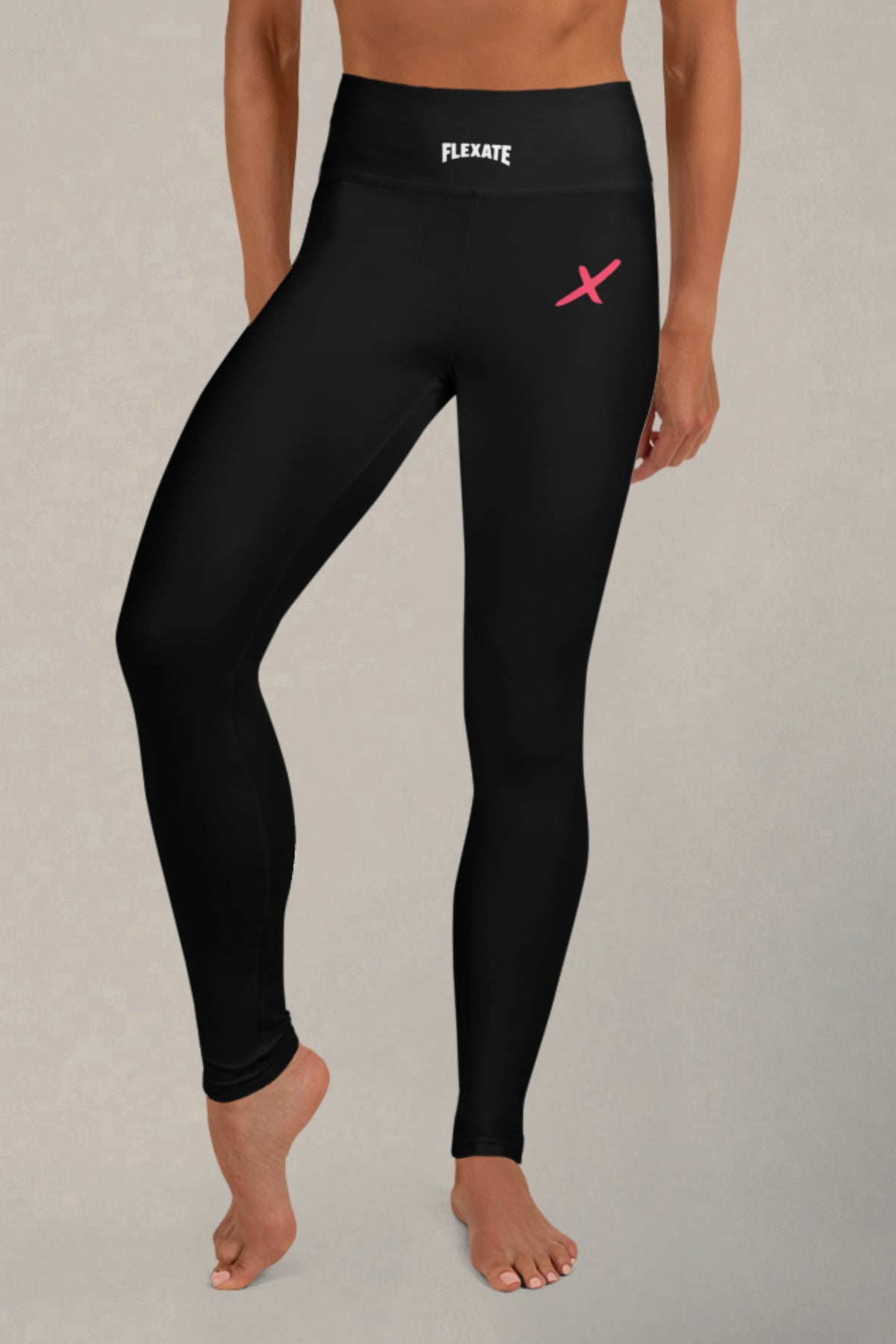 Flexate Yoga Leggings - Svart - X - Rosa