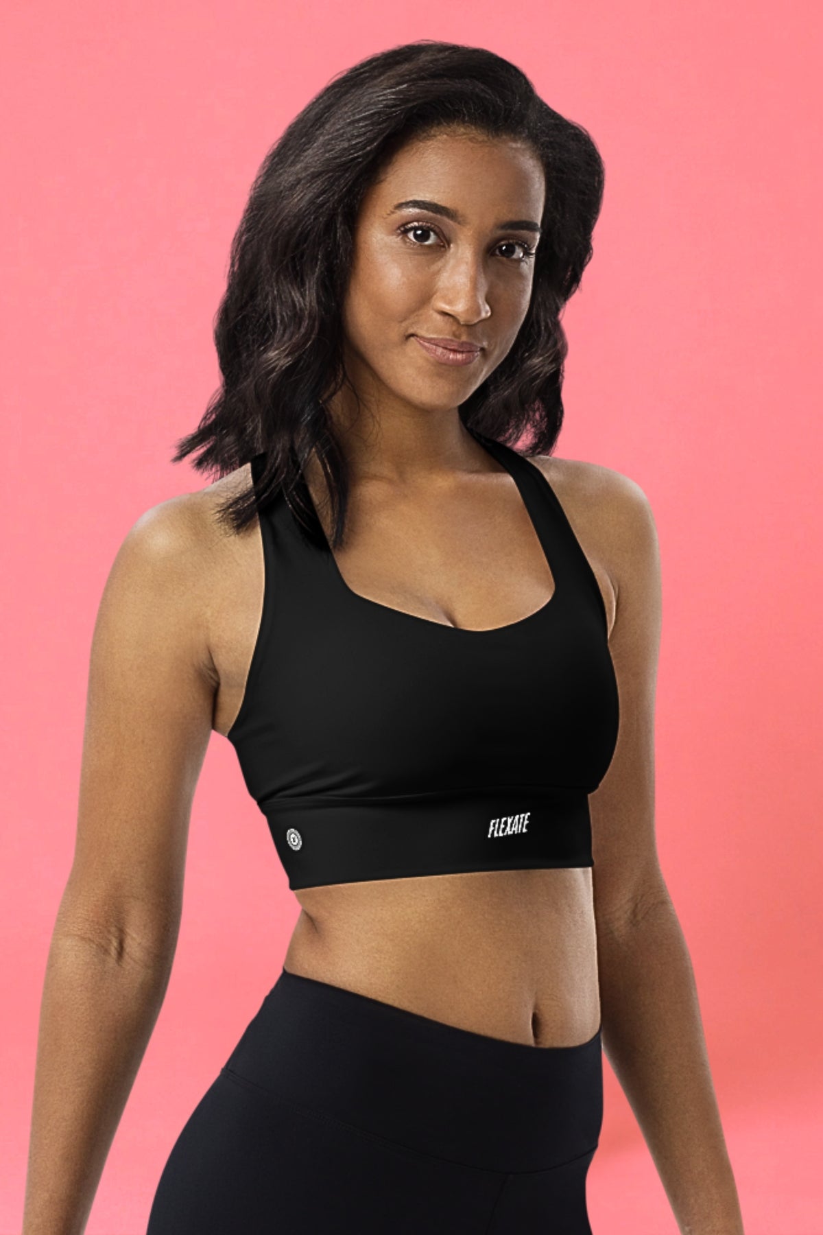 Flexate Classic Sports-BH - Svart - Flexate Hvit