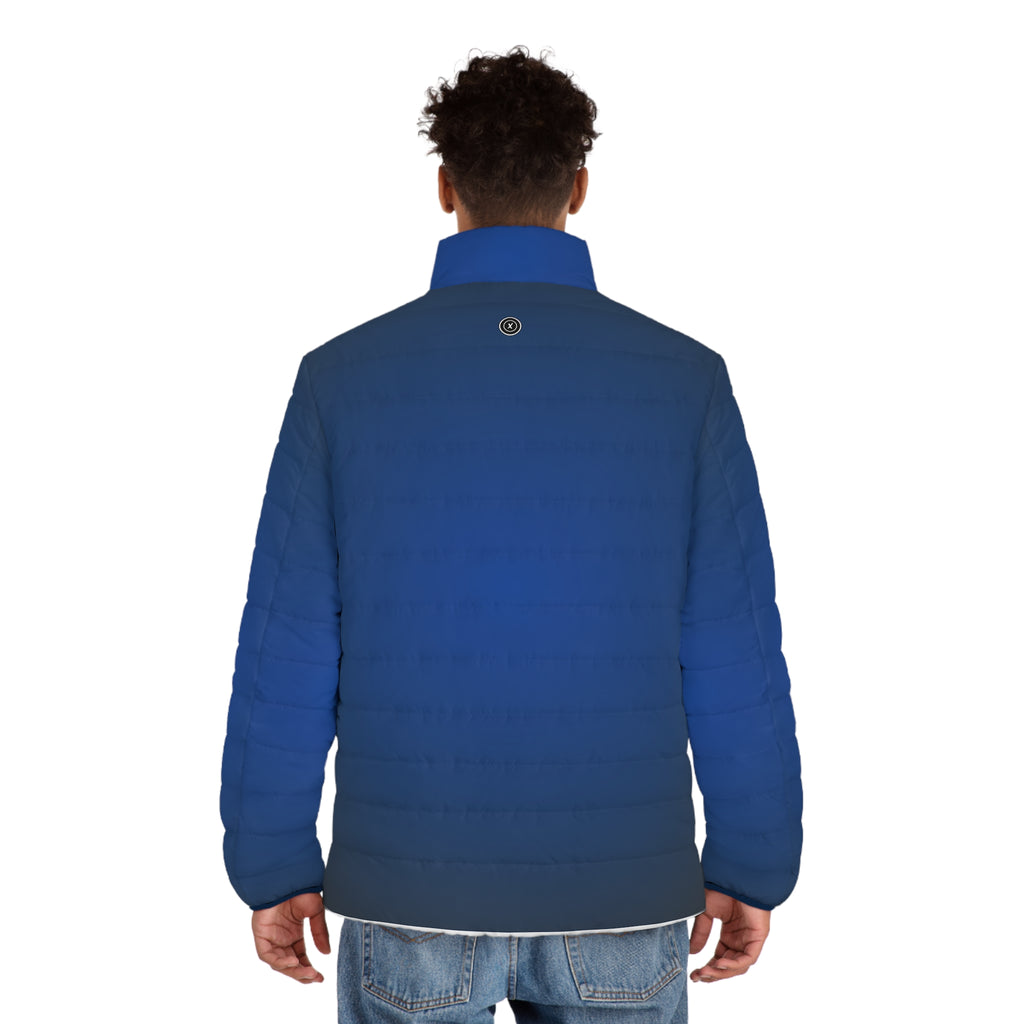 Flexate Slick Men's Puffer Jacket - two tone blue