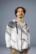 Flexate Wild Stripe - Unisex zip hoodie - Original Red X