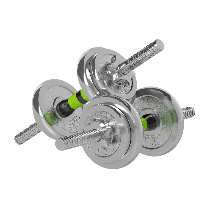 20kg Adjustable Steel Dumbbells Set with Walnut Handle – Compact, Durable Home Gym Free Weights