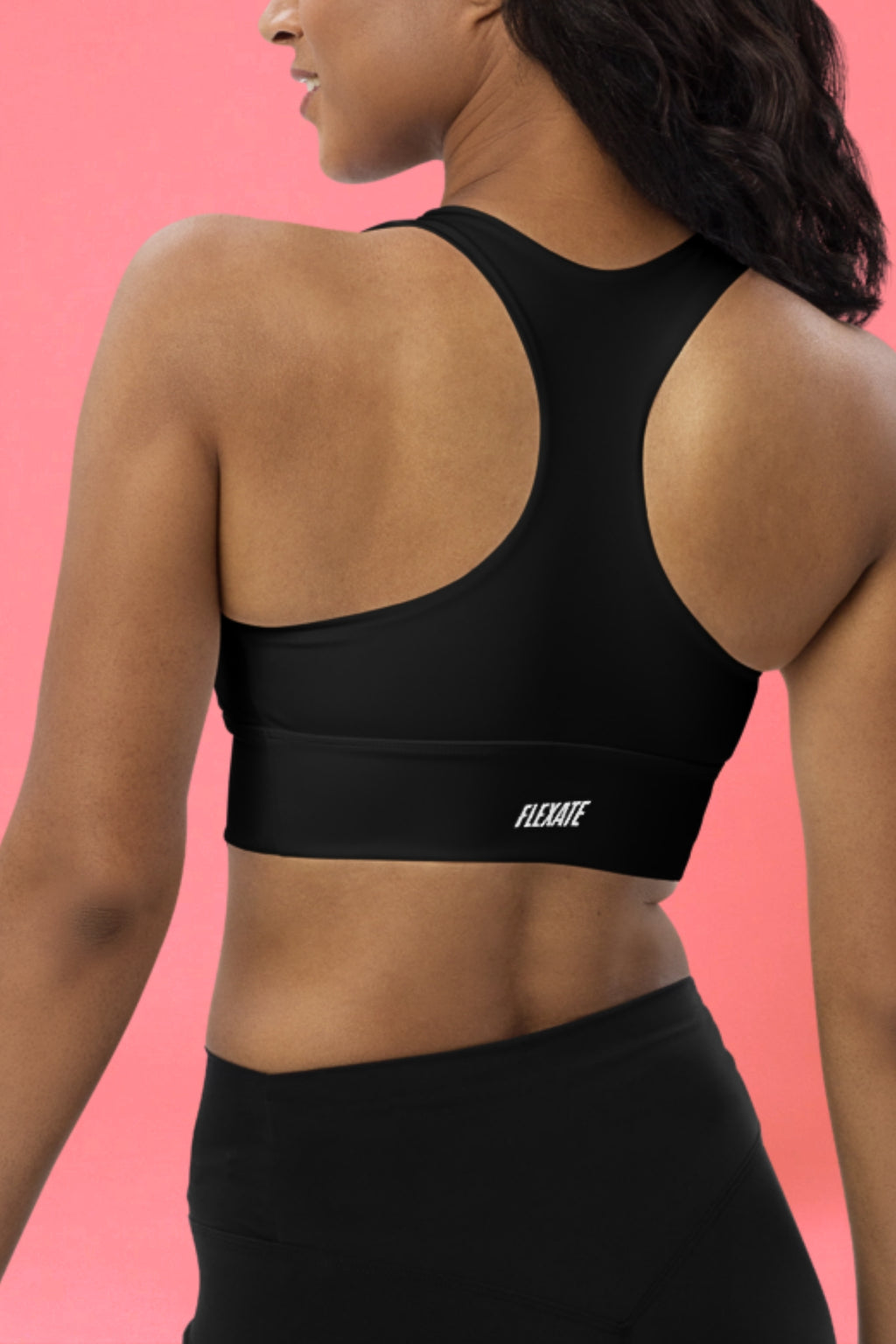 Flexate Classic Sports-BH - Svart - Flexate Hvit