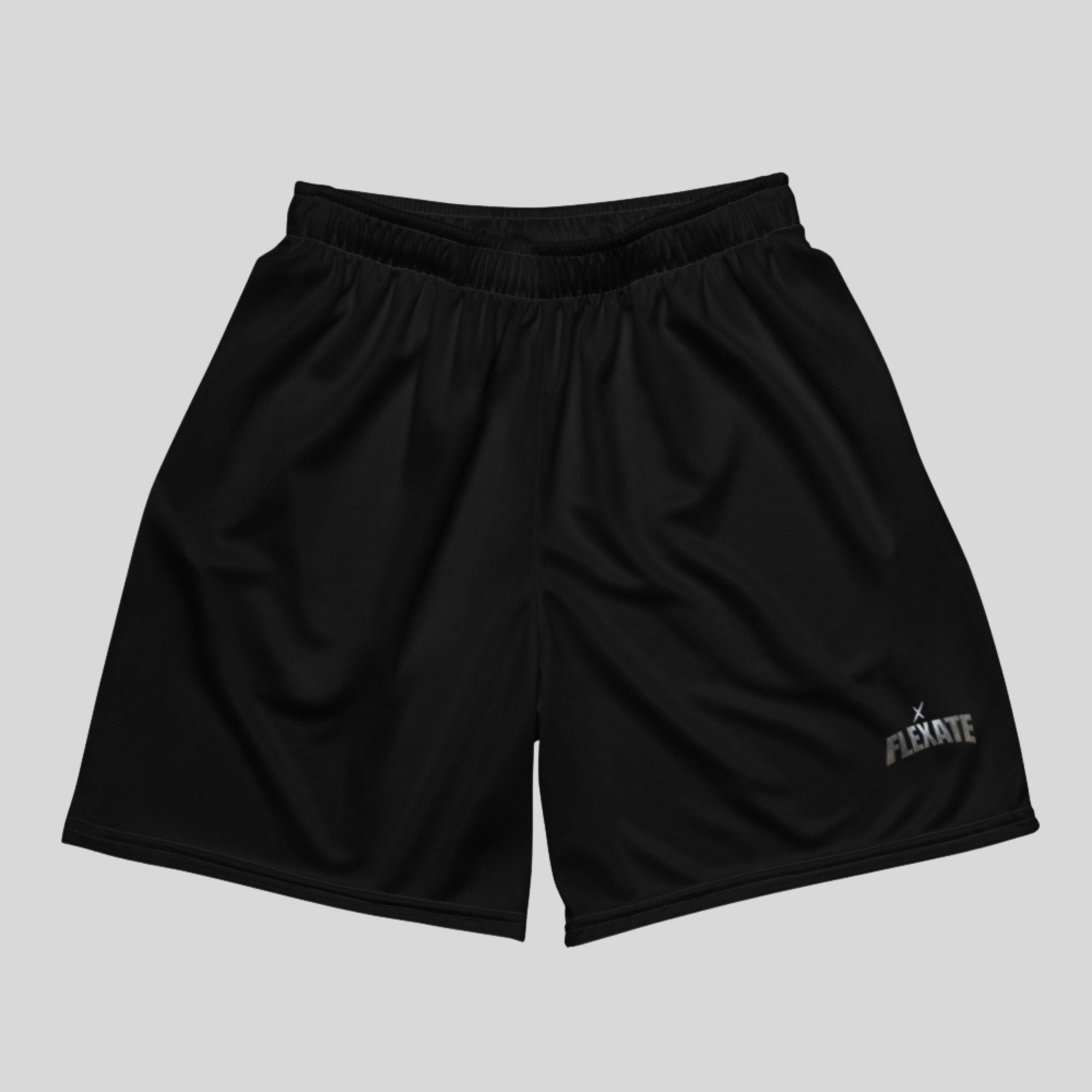 Flexate Stretch Shorts - Sports Black - Flexate Silver X