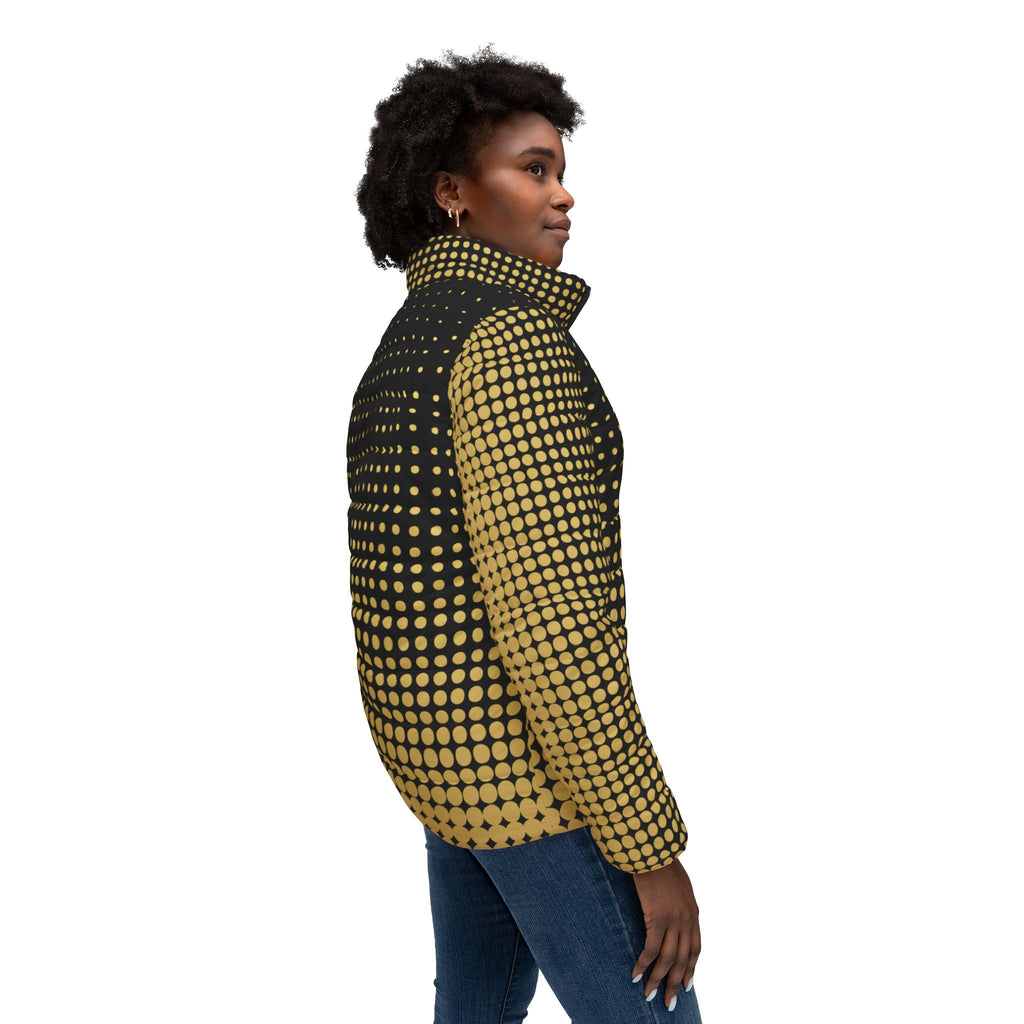 Flexate Golden X Women’s Puffer Jacket - AOP Design