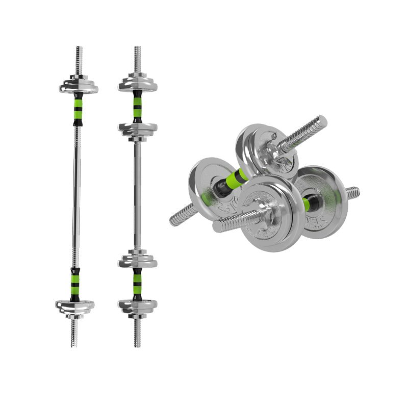 20kg Adjustable Steel Dumbbells Set with Walnut Handle – Compact, Durable Home Gym Free Weights