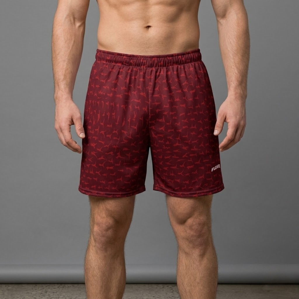 Flexate Stretch Shorts - Red Shadows