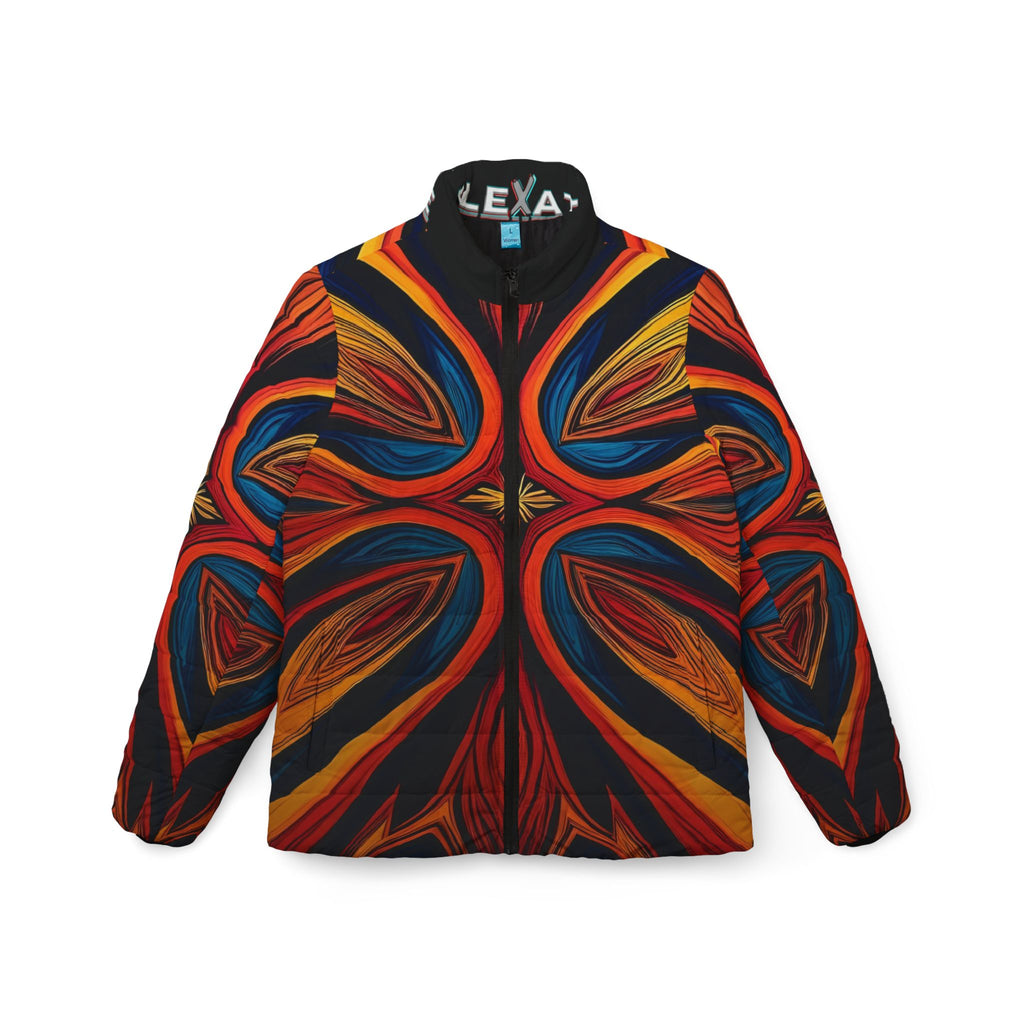 Flexate Fire X Woman's Puffer Jacket - AOP Design