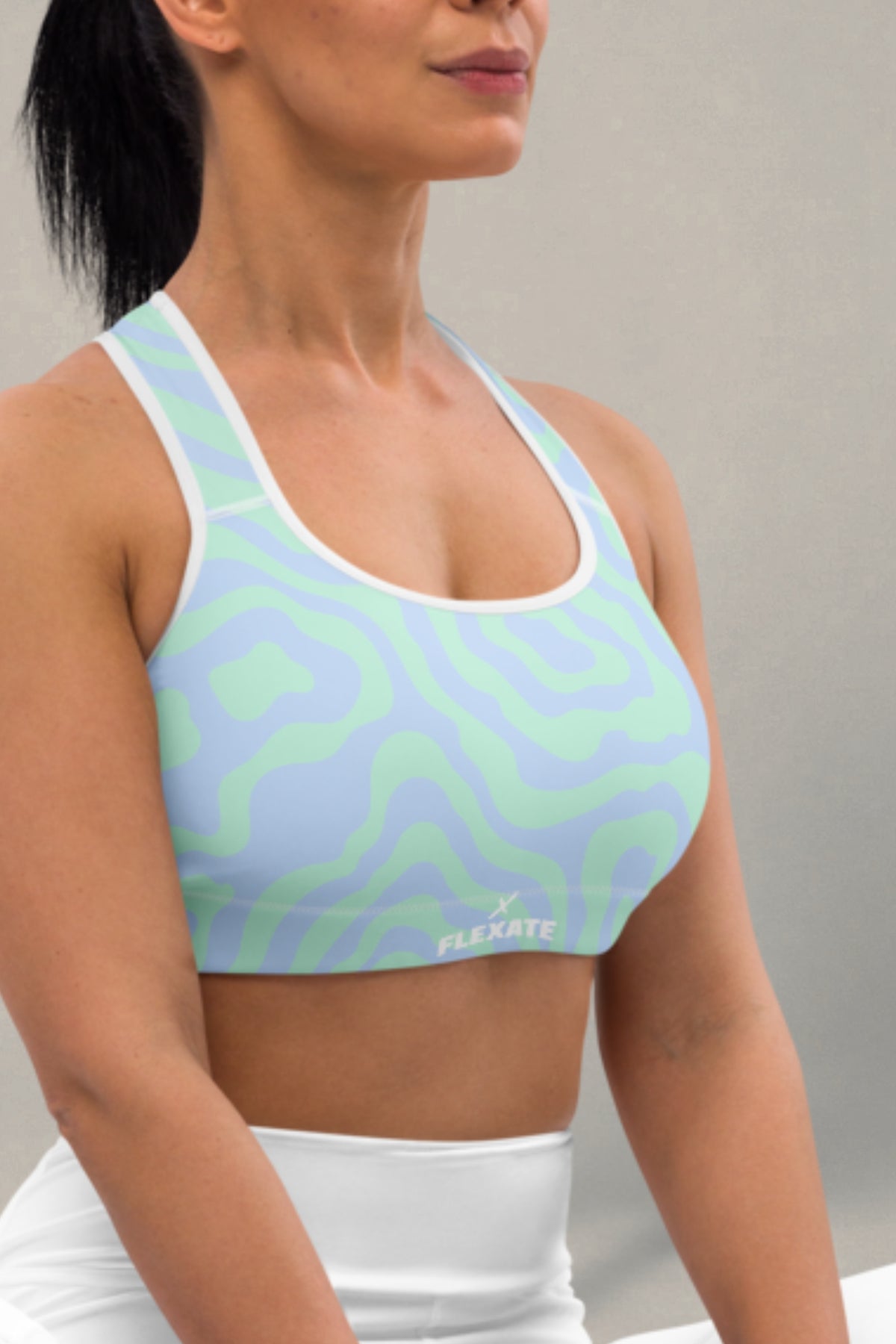 Flexate Blue Clouds Activate Sports Bra