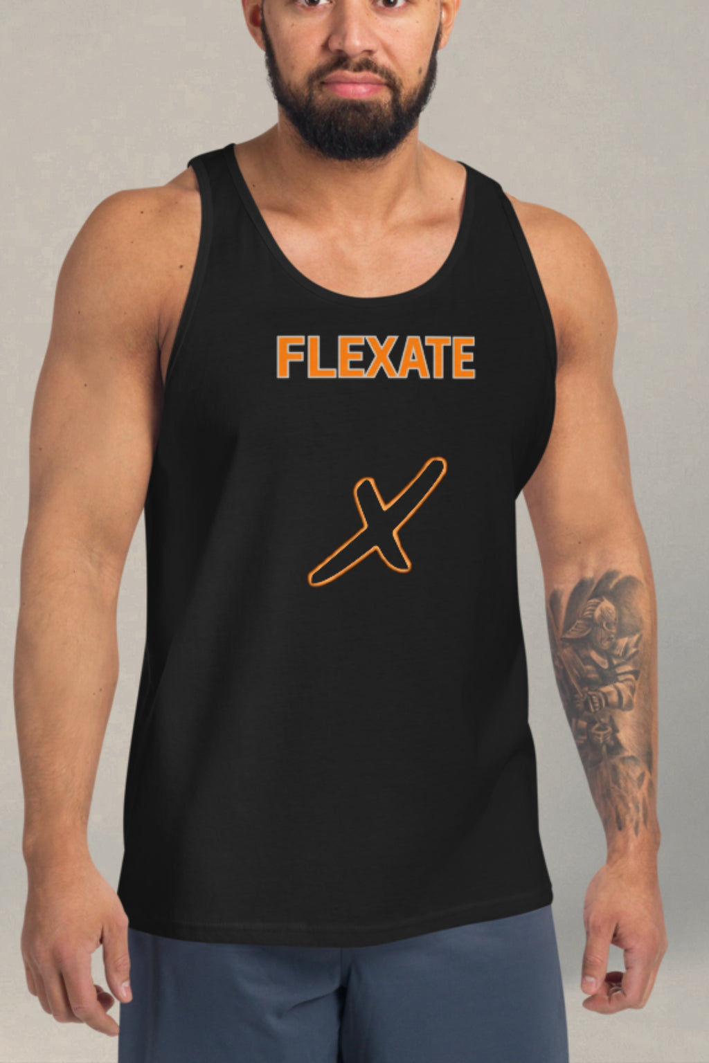 Flexate - Tank X - Oransje logo - Tanktopp