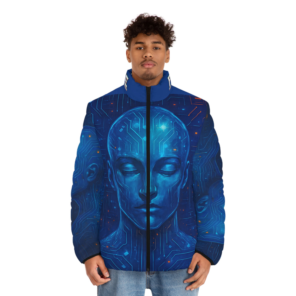 Flexate System One Men's Puffer Jacket - AOP Design