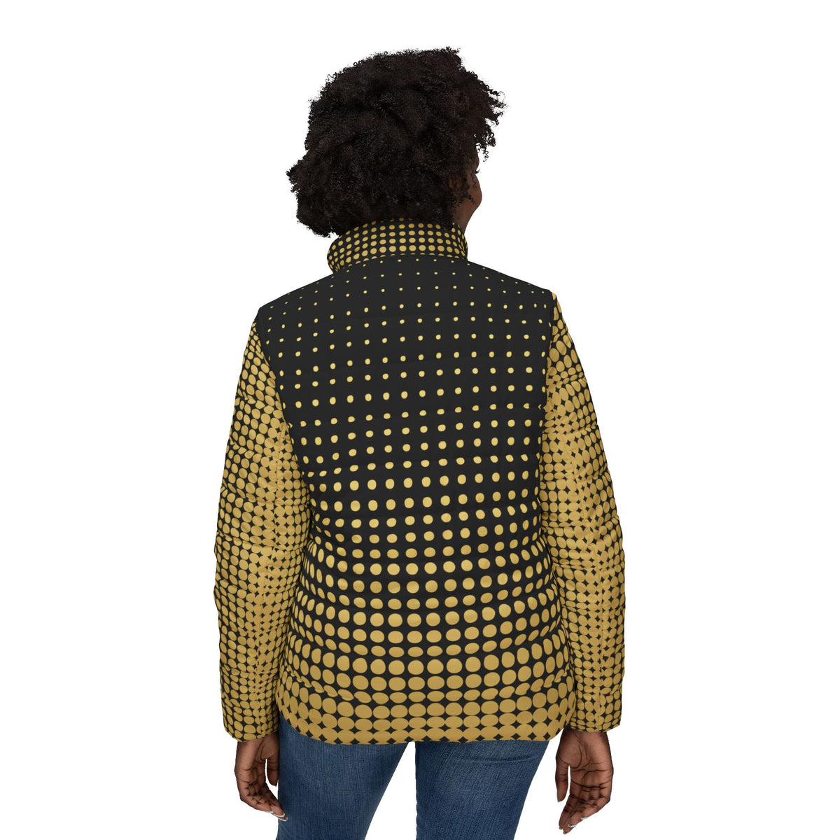Flexate Golden X Women’s Puffer Jacket - AOP Design