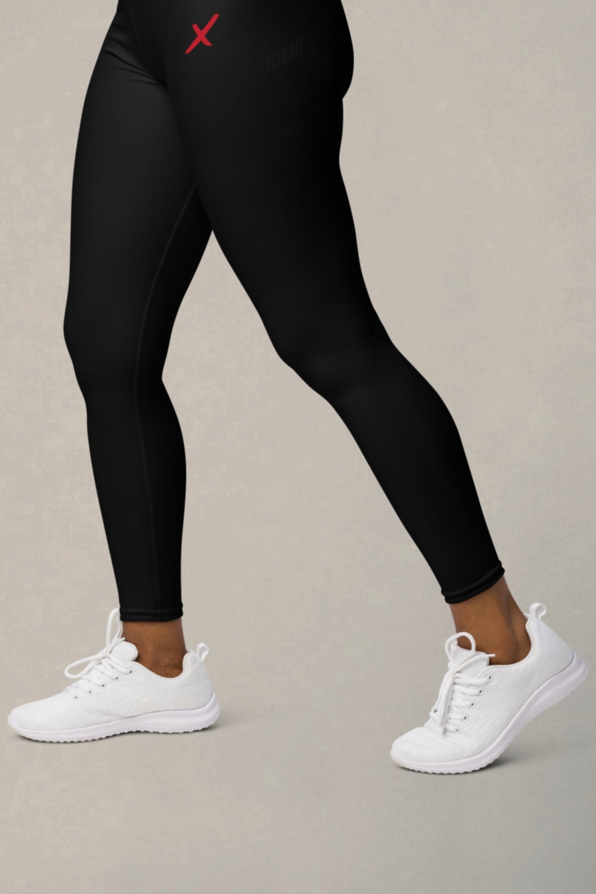 Flexate Yoga Leggings – Svart – Rød X