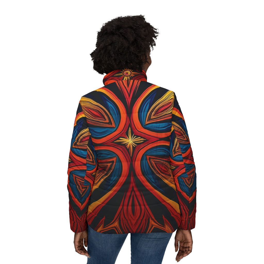 Flexate Fire Z Women’s Puffer Jacket - AOP Design