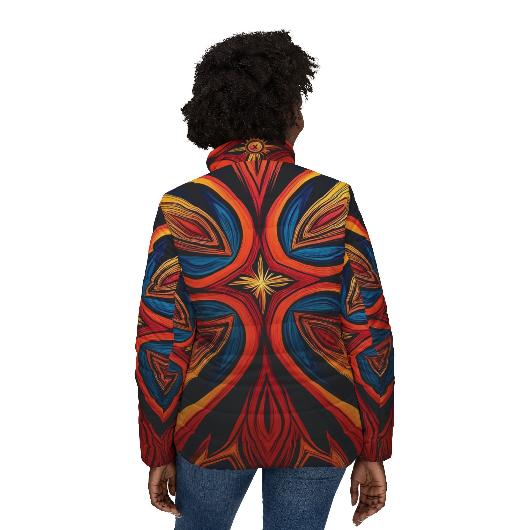 Flexate Fire Z Women’s Puffer Jacket - AOP Design