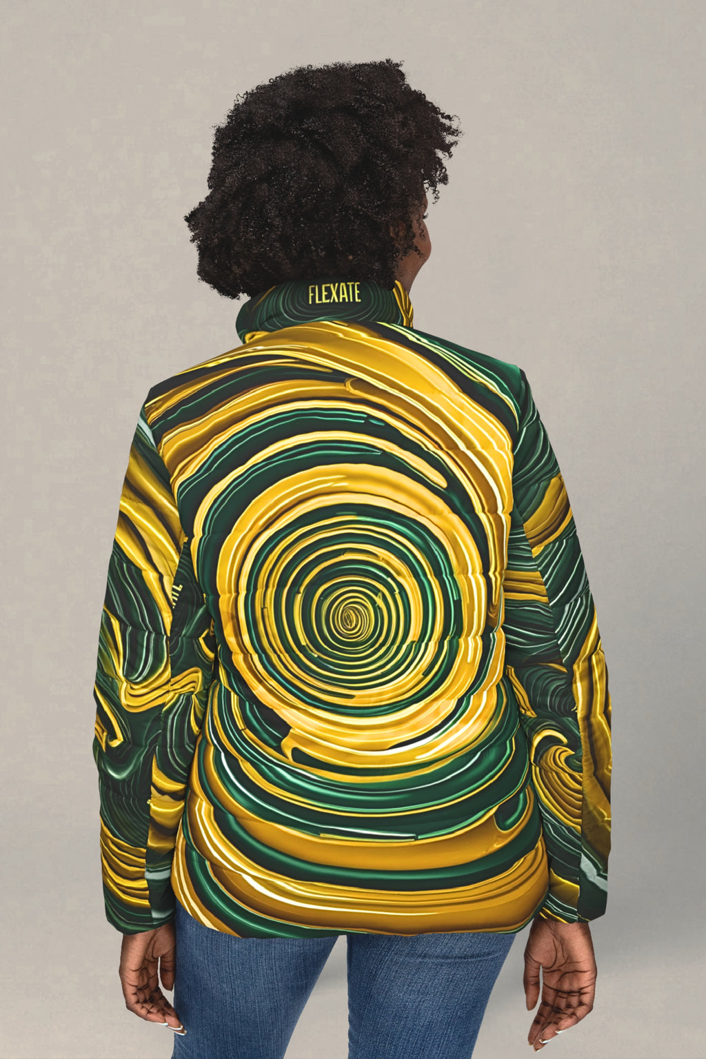 Flexate Earth X dunjakke til dame – AOP-design