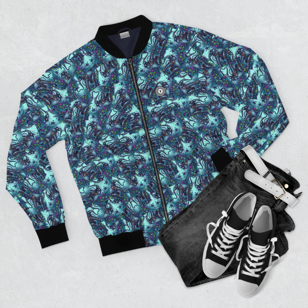 Blue Elephant Bomber Jacket