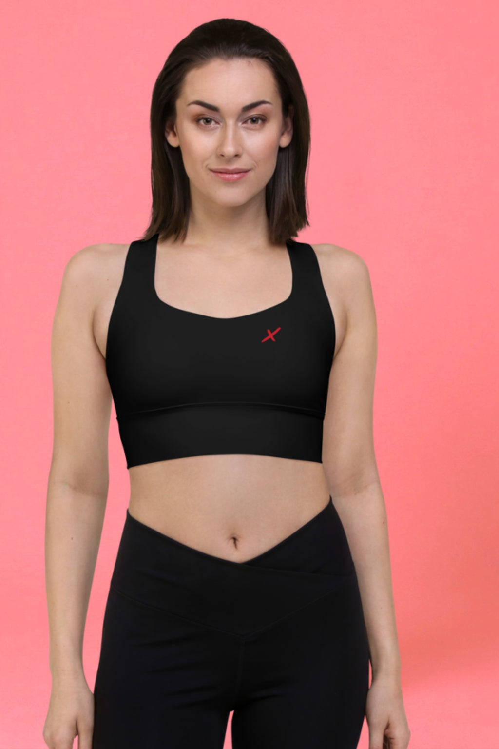 Flexate Classic sports-BH – Svart – Rødt X