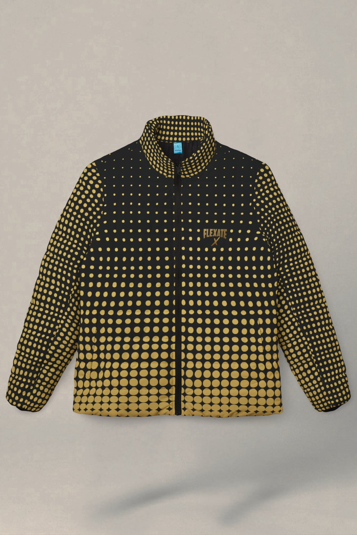 Flexate Golden X Women’s Puffer Jacket - AOP Design